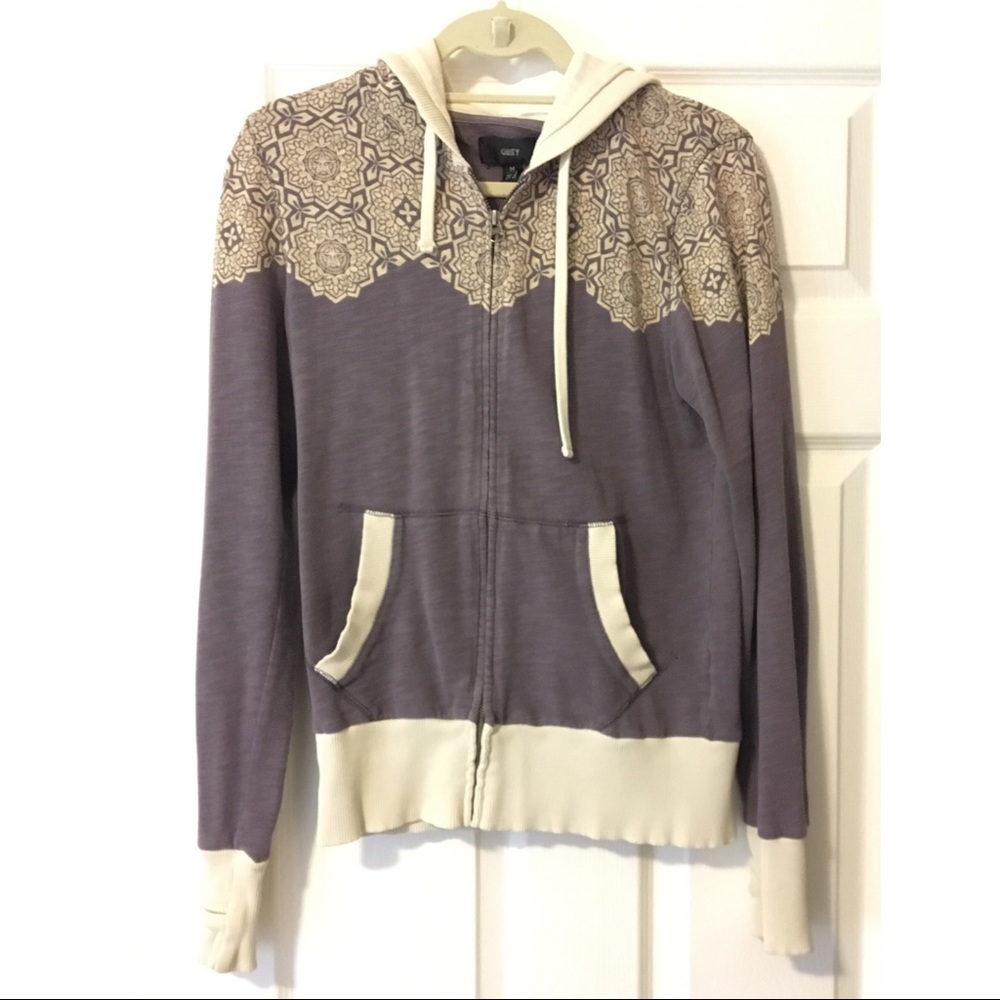Obey women’s zip up hoodie